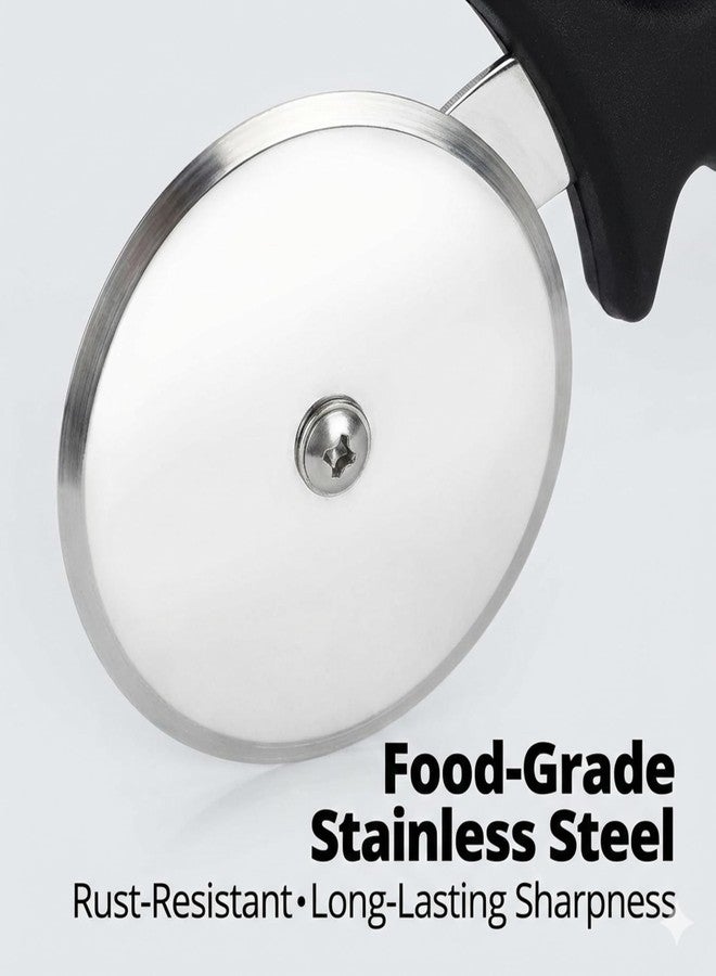 رويال قطاعة بيتزا كبيرة من الفولاذ المقاوم للصدأ من رويال | قطاعة بيتزا ممتازة - مثالية لتقطيع البيتزا/الساندويتشات/الخبز/البرجر/الباراثا | قطاعة دوارة - Image 4